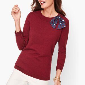 Talbots Heart Scarf Detail Sweater